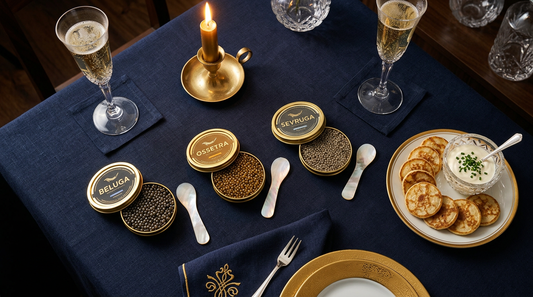 Caviar tasting at home